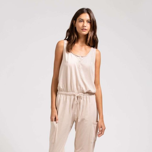 Eberjey Brie Cargo 100% Peruvian cotton jumpsuit - Picture 13 of 14